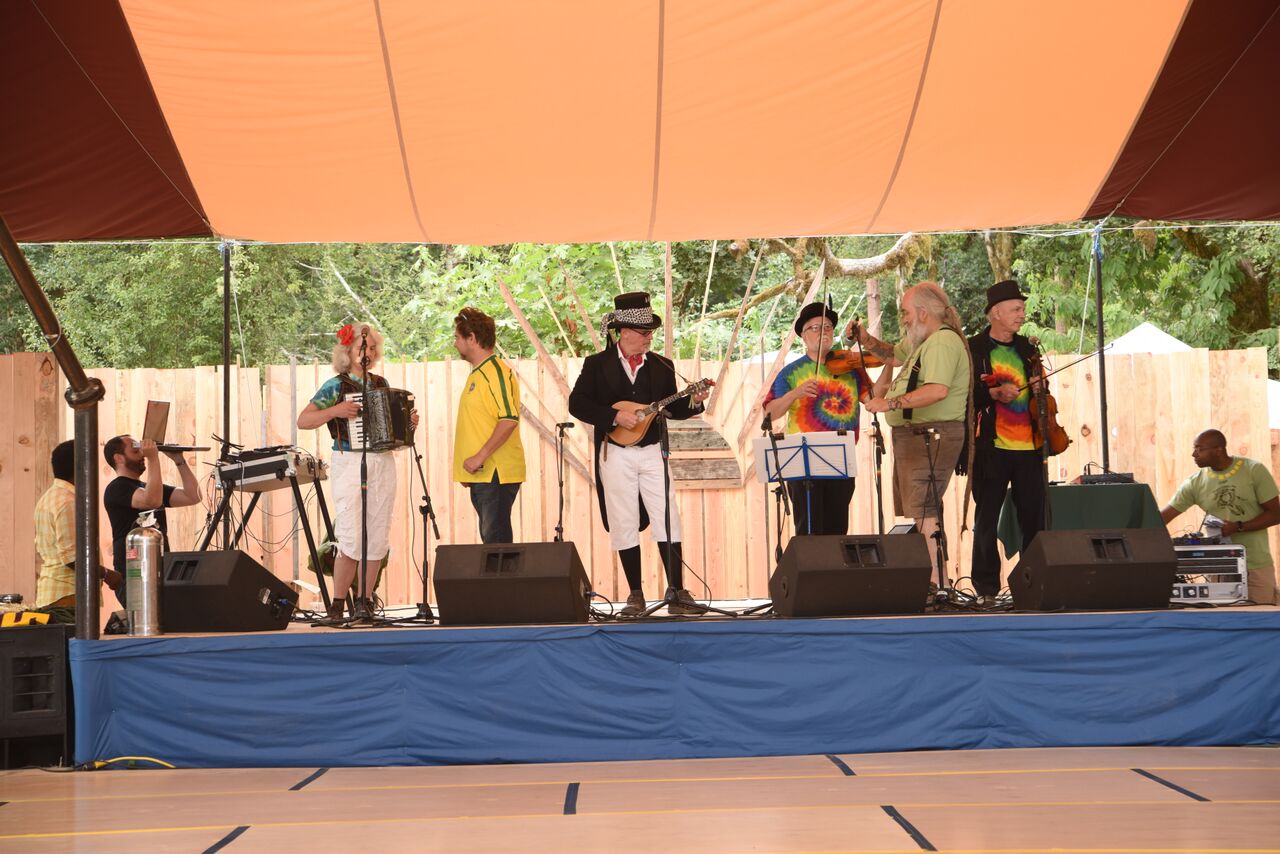 At the Oregon Country Fair Dance Pavilion.